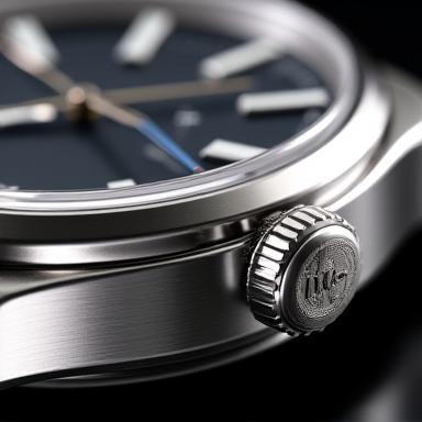 Detailed shot of a brushed and polished 316L stainless steel watch case.